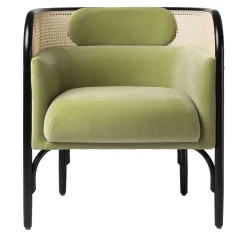 Gebrüder Thonet Vienna GmbH (GTV) – Wiener GTV Design Armchairs<Targa Petit Green Velvet Armchair by GamFratesi