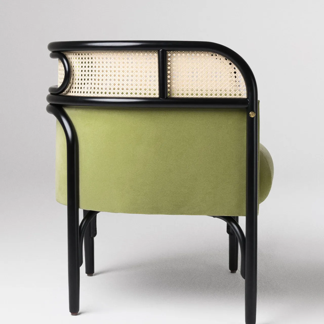 Gebrüder Thonet Vienna GmbH (GTV) – Wiener GTV Design Armchairs<Targa Petit Green Velvet Armchair by GamFratesi