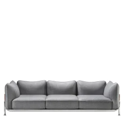 Ghidini 1961 Sofas<Tasca 3-Seater Gray Fabric Sofa