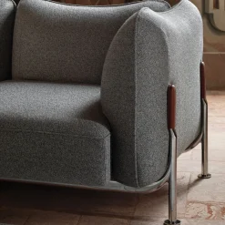 Ghidini 1961 Sofas<Tasca 3-Seater Gray Fabric Sofa