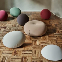 Baleri Italia Ottomans & Poufs<Tato White Pouf in Technical Fabric