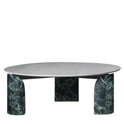 Salvatori Coffee Tables<Taula Verde Alpi and White Carrara Round Coffee Table