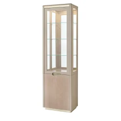 Guerra Vanni Cabinets<Taupe Eucalyptus Single-Door Display Cabinet from Studio Privè Collection