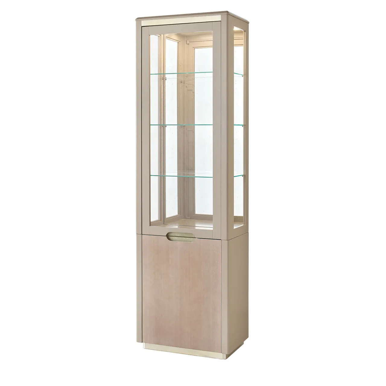 Guerra Vanni Cabinets<Taupe Eucalyptus Single-Door Display Cabinet from Studio Privè Collection