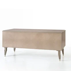 Guerra Vanni Desk & Writing Tables<Taupe Eucalyptus Writing Desk with Champagne Handles from Studio Privè Collection