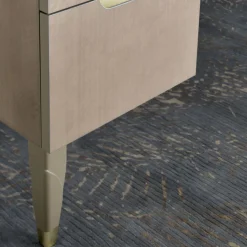 Guerra Vanni Desk & Writing Tables<Taupe Eucalyptus Writing Desk with Champagne Handles from Studio Privè Collection