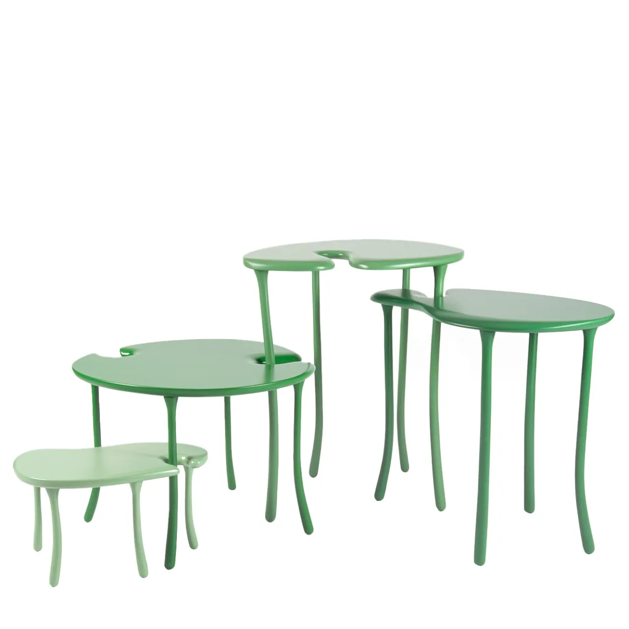 Orografie Nesting Tables<Tavo B1 Modular Set of 4 Green Coffee Tables Limited Edition