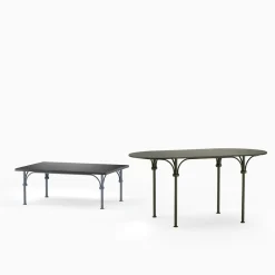Dante Negro Outdoor Coffee Tables<Tavolario Rectangular Wrought Iron Gray Coffee Table