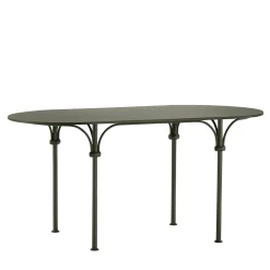 Dante Negro Outdoor Dining Tables<Tavolario Wrought Iron Green Oval Table