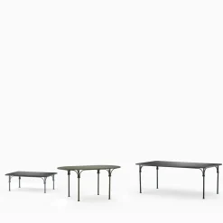 Dante Negro Outdoor Dining Tables<Tavolario Wrought Iron Green Oval Table