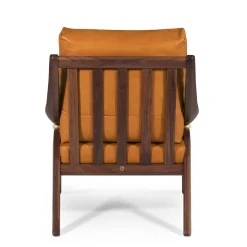 Borzalino Lounge Chairs<Taylor Orange Leather Upholstered Lounge Chair