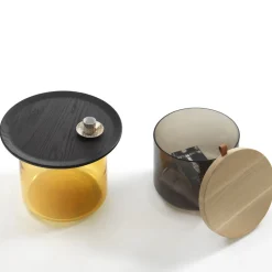 Durame Side Tables<Tea Amber/Stained Oak Side Table