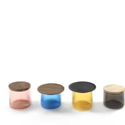 Durame Side Tables<Tea Amber/Stained Oak Side Table