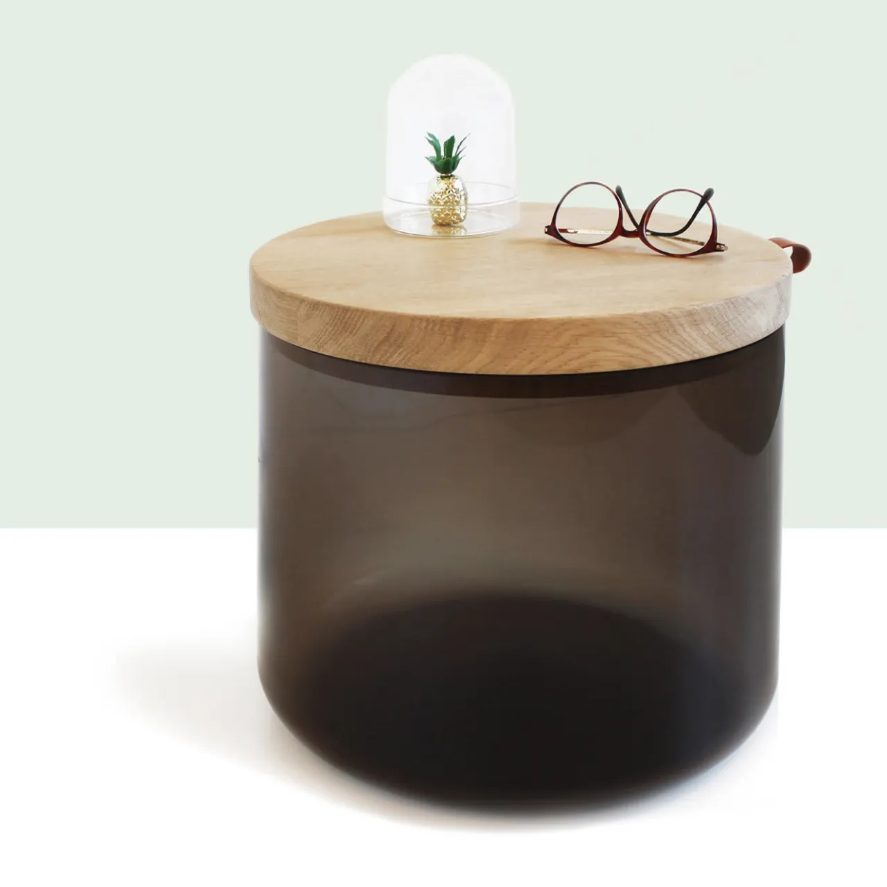 Durame Side Tables<Tea Smoked Glass Side Table