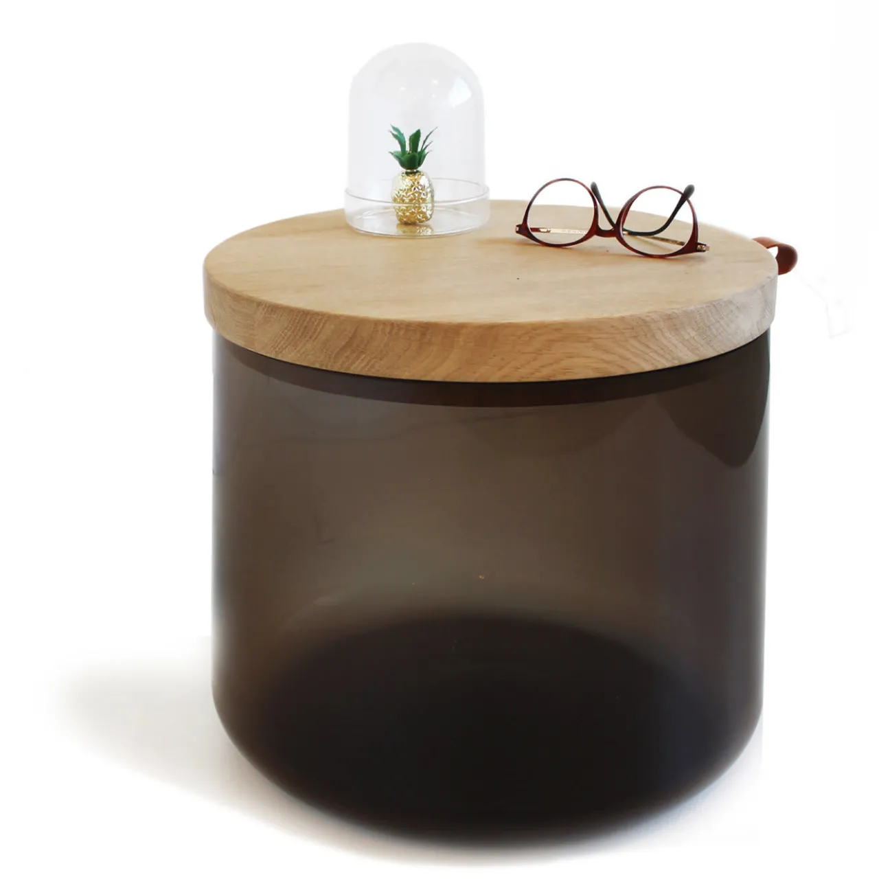Durame Side Tables<Tea Smoked Glass Side Table