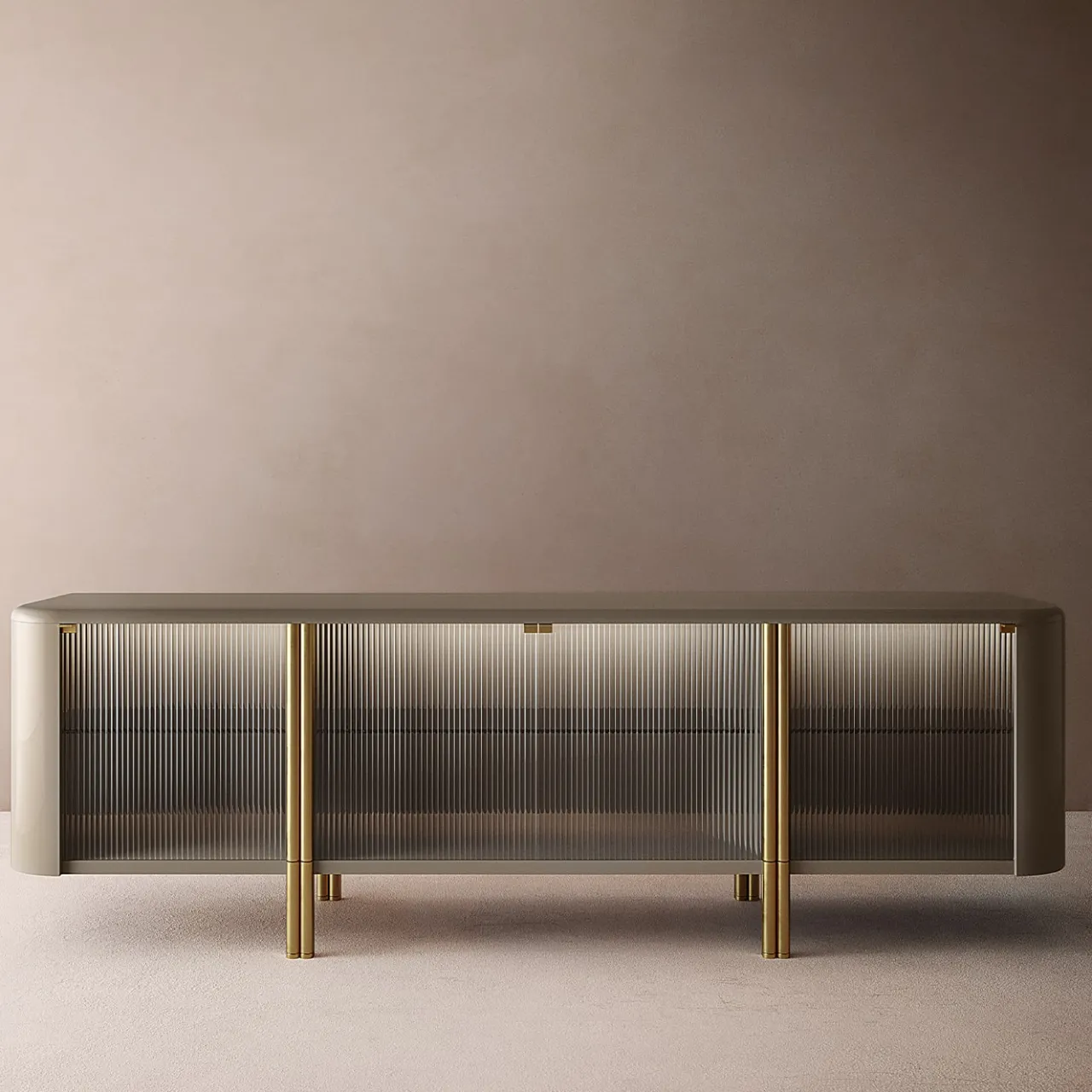 Casamilano Sideboards Buffets<Tecla Glass And Metal Sideboard by Marco Boga