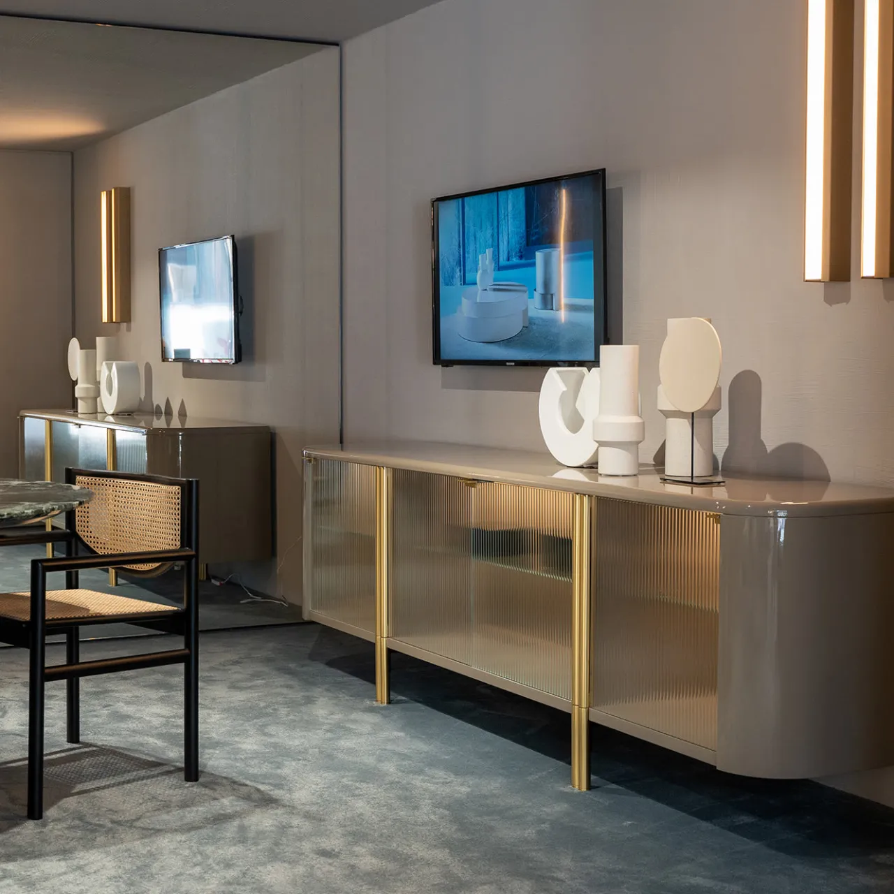 Casamilano Sideboards Buffets<Tecla Glass And Metal Sideboard by Marco Boga