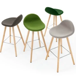 Viganò & C. Bar Stools<Ted Light-Gray Stool by Basaglia + Rota Nodari