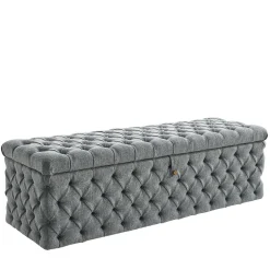 Bedding Atelier Benches<Teddy Gray Storage Bench