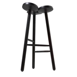 Internoitaliano Bar Stools<Temù Black Bar Stool by Giulio Iacchetti
