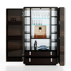 Ultramobili Cabinets<Teomondo 2-Door Smoked Eucalyptus Bar Cabinet