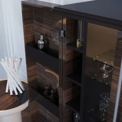 Ultramobili Cabinets<Teomondo 2-Door Smoked Eucalyptus Bar Cabinet
