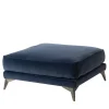 Mantellassi 1926 Ottomans & Poufs<Tesla blue velvet square pouf