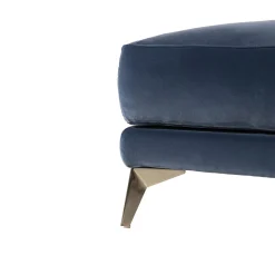 Mantellassi 1926 Ottomans & Poufs<Tesla blue velvet square pouf