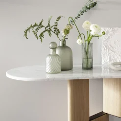 Morica Design Consoles<Tetris Console Table with Carrara Marble Top & Oak Wood Legs