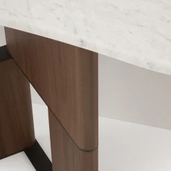 Morica Design Consoles<Tetris Console Table with Marble Top & Walnut Canaletto Wood Legs