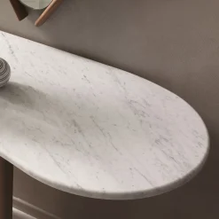 Morica Design Consoles<Tetris Console Table with Marble Top & Walnut Canaletto Wood Legs