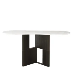 Morica Design Consoles<Tetris Console Table with Marble Top & Laguna Oak Wood Legs