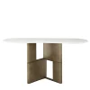 Morica Design Consoles<Tetris with Marble Top & Wood Bronze Lacquered Legs Console