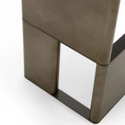 Morica Design Consoles<Tetris with Marble Top & Wood Bronze Lacquered Legs Console
