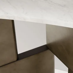 Morica Design Consoles<Tetris with Marble Top & Wood Bronze Lacquered Legs Console