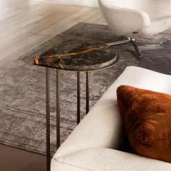 Splot Design Side Tables<Thabit Portoro Brown Marble Side Table