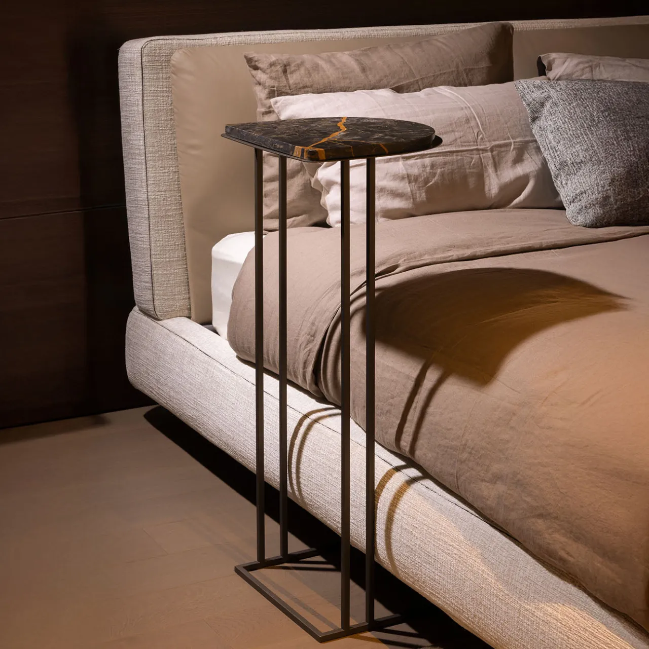 Splot Design Side Tables<Thabit Portoro Brown Marble Side Table