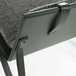 Galimberti Nino Lounge Chairs<Thea gray fabric and black leather Soft Armchair