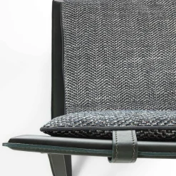 Galimberti Nino Lounge Chairs<Thea gray fabric and black leather Soft Armchair