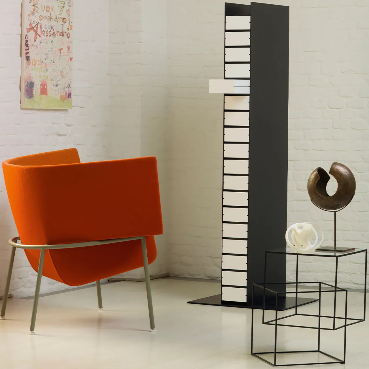 Cappellini Nesting Tables<Thin Black Table by Nendo