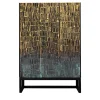 BottegaNera Furniture Cabinets<Three-Door Textured Gold Cabinet