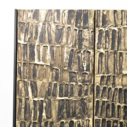 BottegaNera Furniture Cabinets<Three-Door Textured Gold Cabinet