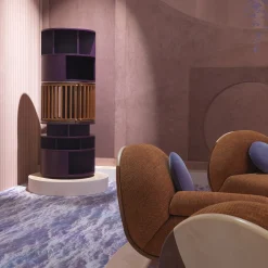 Fratelli Boffi Armchairs<Thumb Asymmetrical Rust Armchair by Lorenza Bozzoli