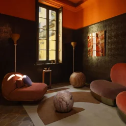 Fratelli Boffi Armchairs<Thumb Asymmetrical Rust Armchair by Lorenza Bozzoli