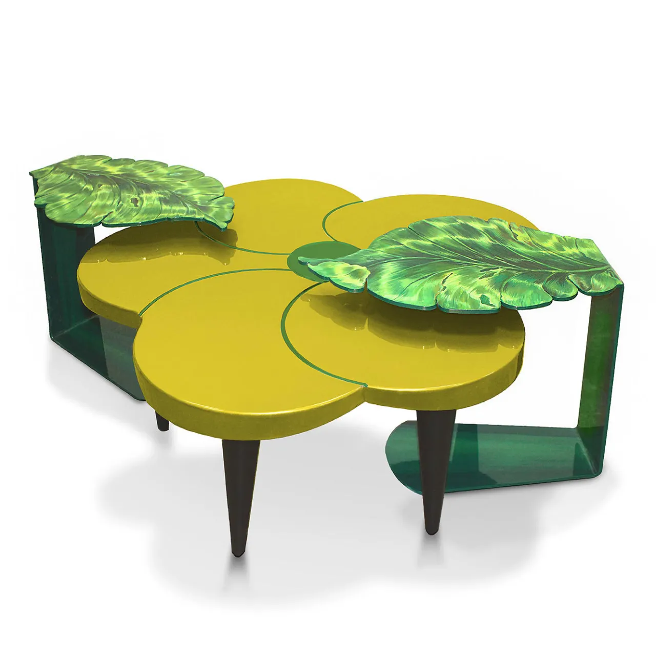 Sergio Villa Coffee Tables<Tiaré Lacquer Flower-Shaped Wooden Coffee Table by C. Rampazzi