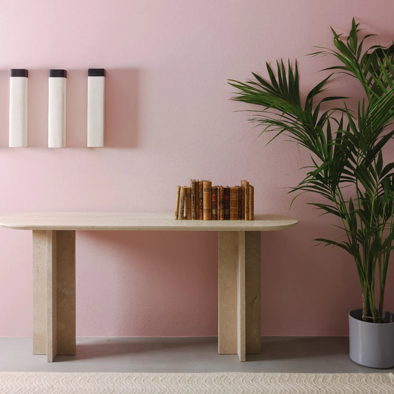 Lando Consoles<Tibur Travertine Marble Console