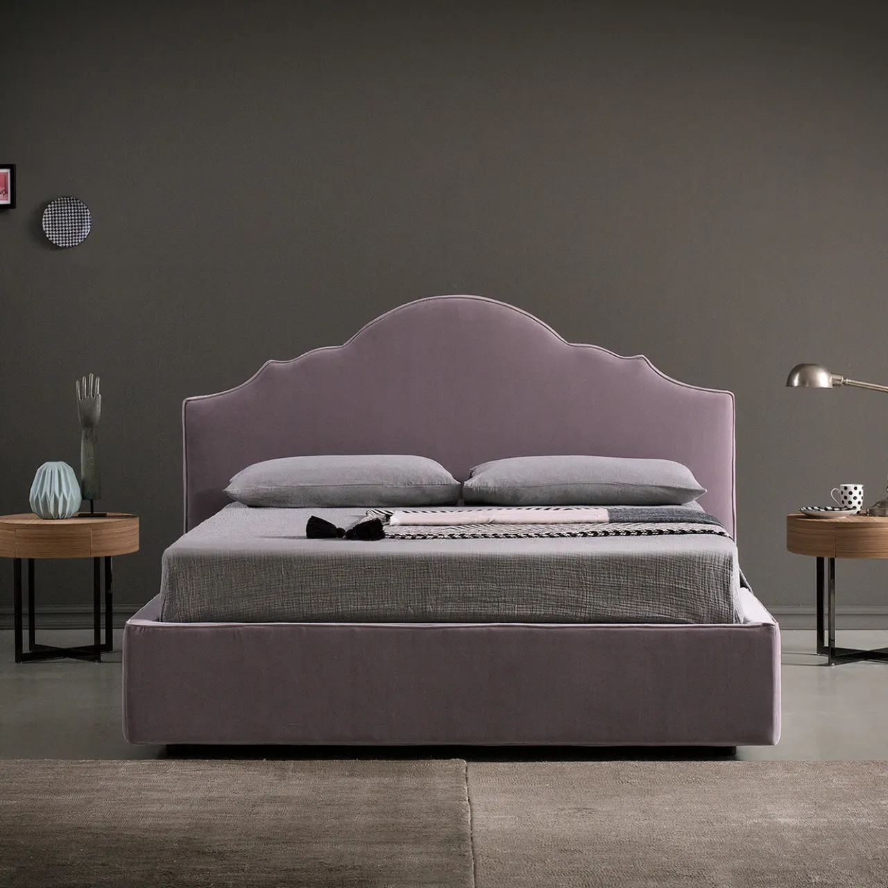Bodema Beds<Tiffany Taupe Double Bed