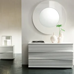 Pacini & Cappellini Dressers<Tiffany White Matte Lacquer Ashwood Dresser