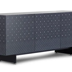 Barba Design Sideboards Buffets<Tiles Black 3-Door Sideboard