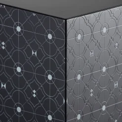Barba Design Sideboards Buffets<Tiles Black 3-Door Sideboard